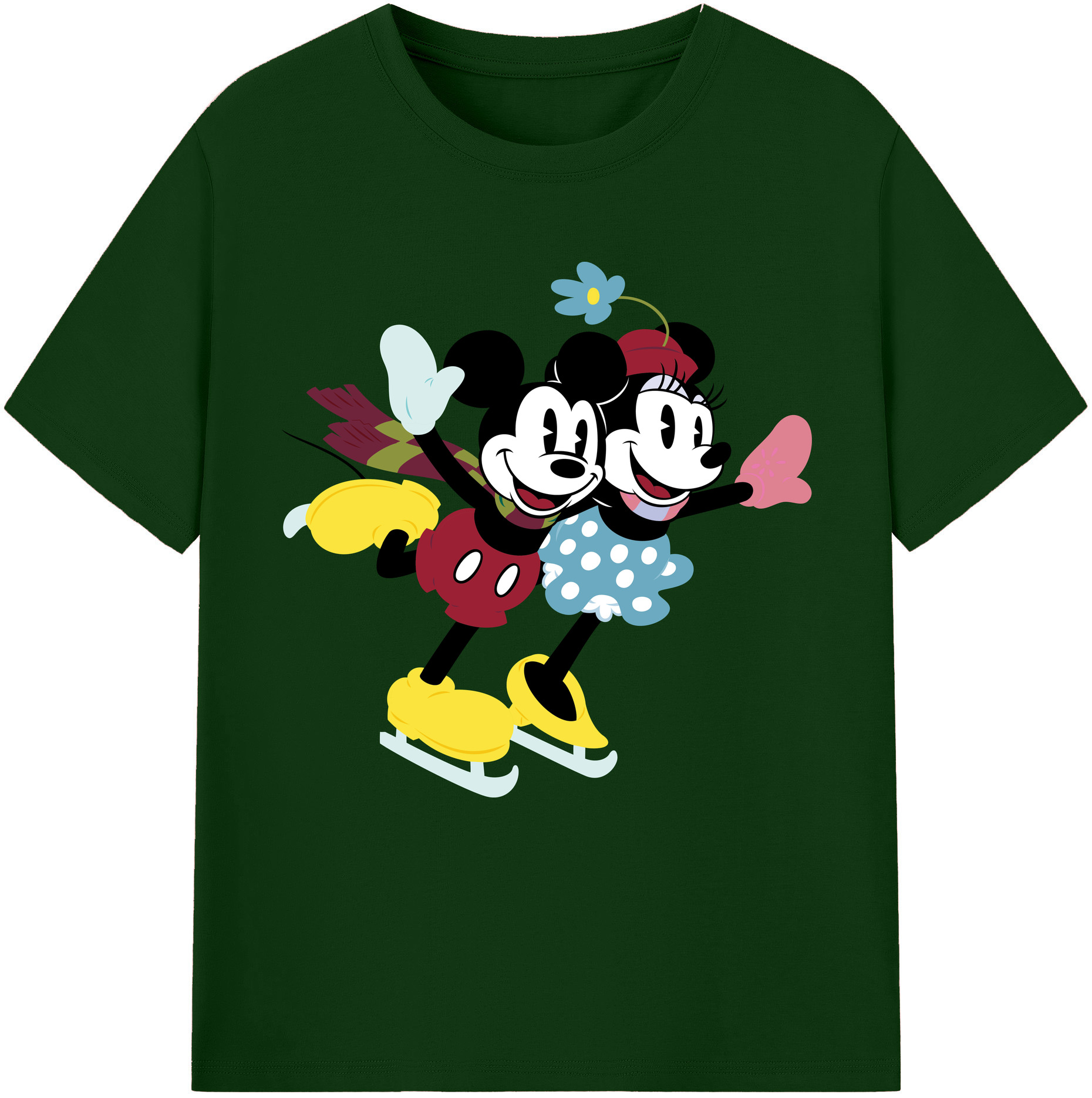 （画像用） ミッキーマウス Mickey Mouse 綿100％半袖Tシャツ（フロントプリント）